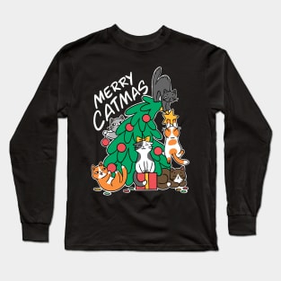 Merry Catmas Long Sleeve T-Shirt